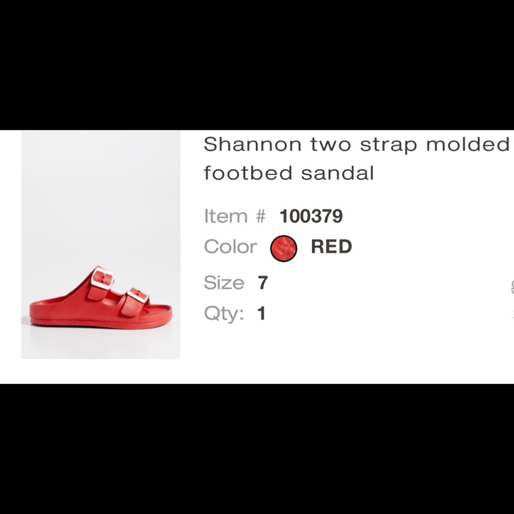 NWT Red Strapped Sandals - Picture 1 of 6